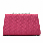 Chevron Embossed Chain Shoulder Bag