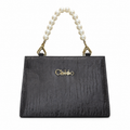Pearl-Beaded Top-Handle Handbag