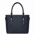 All-Over Patterned Structured Tote Bag