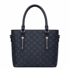 All-Over Patterned Structured Tote Bag