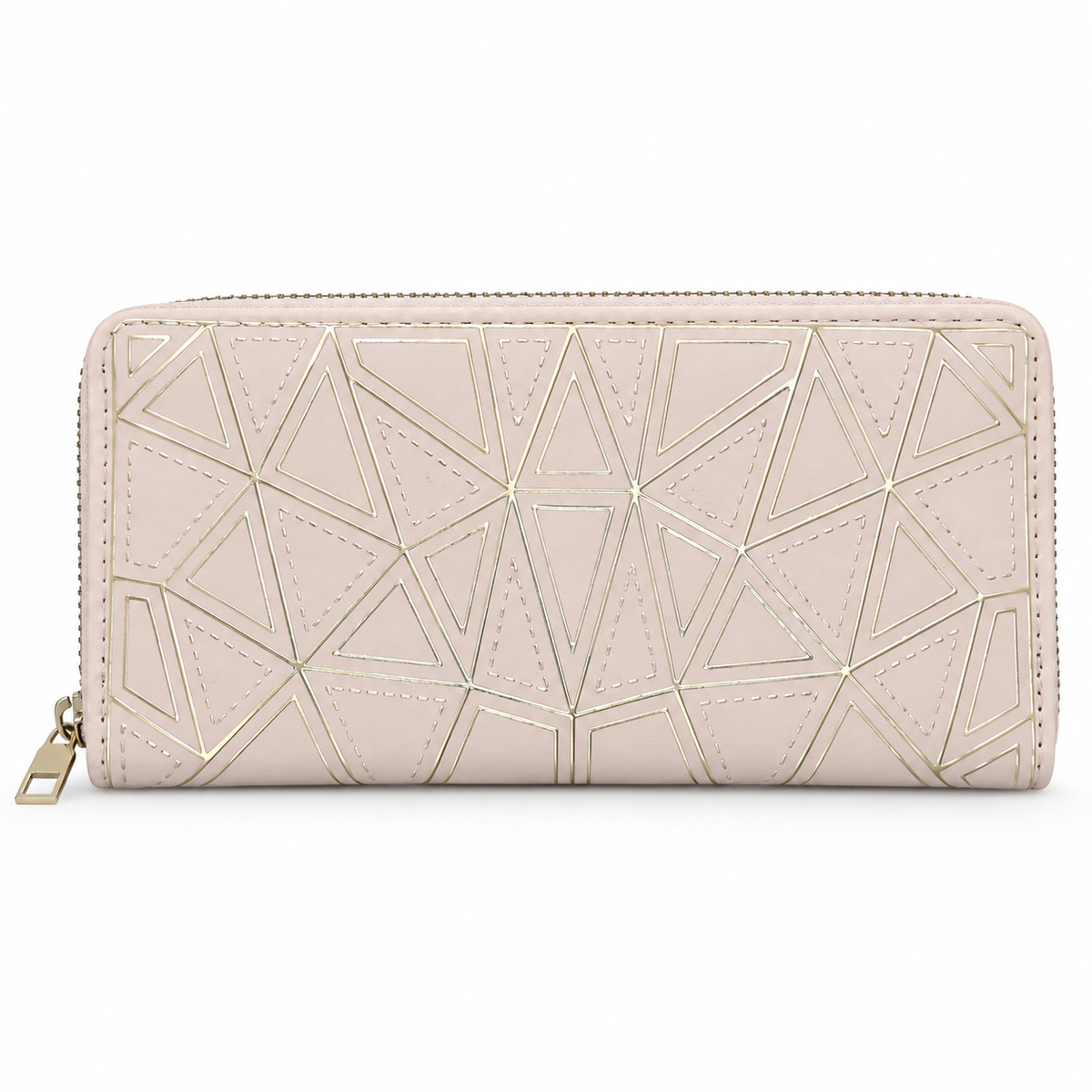Geometric Pattern Zipper Wallet