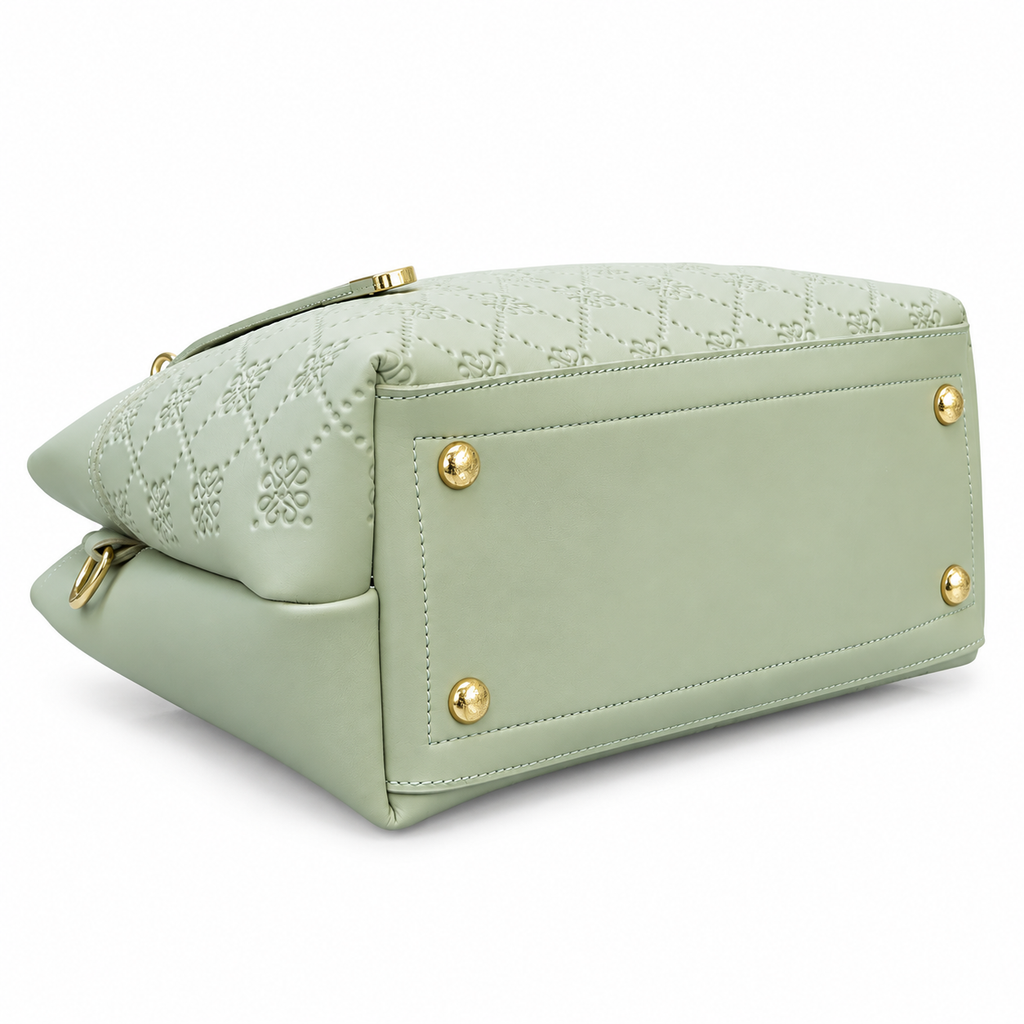 Patterned Top-Handle Handbag