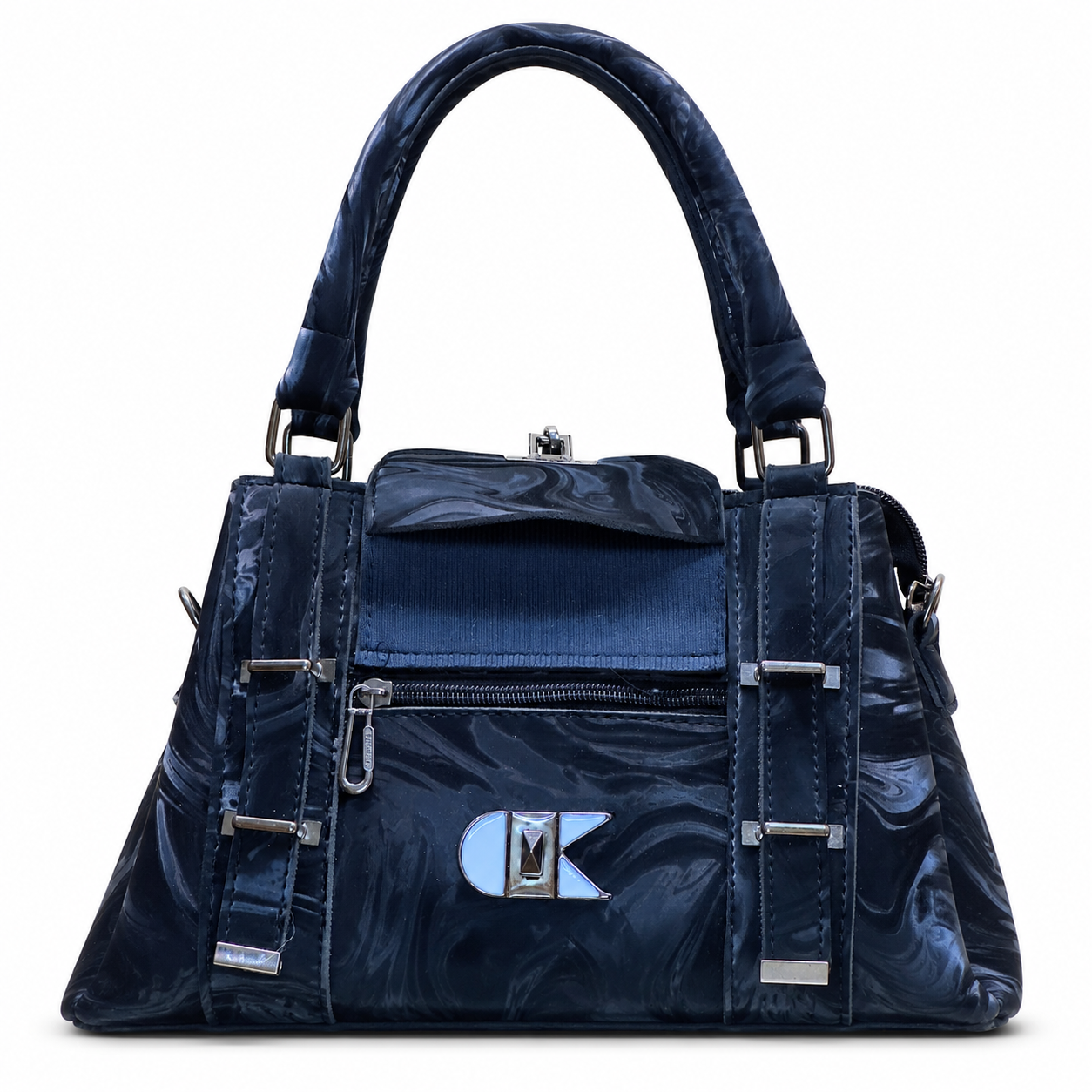 Marbled Structured Handbag