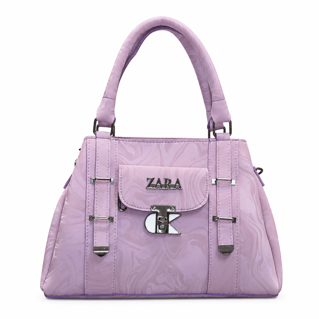 Marbled Structured Handbag