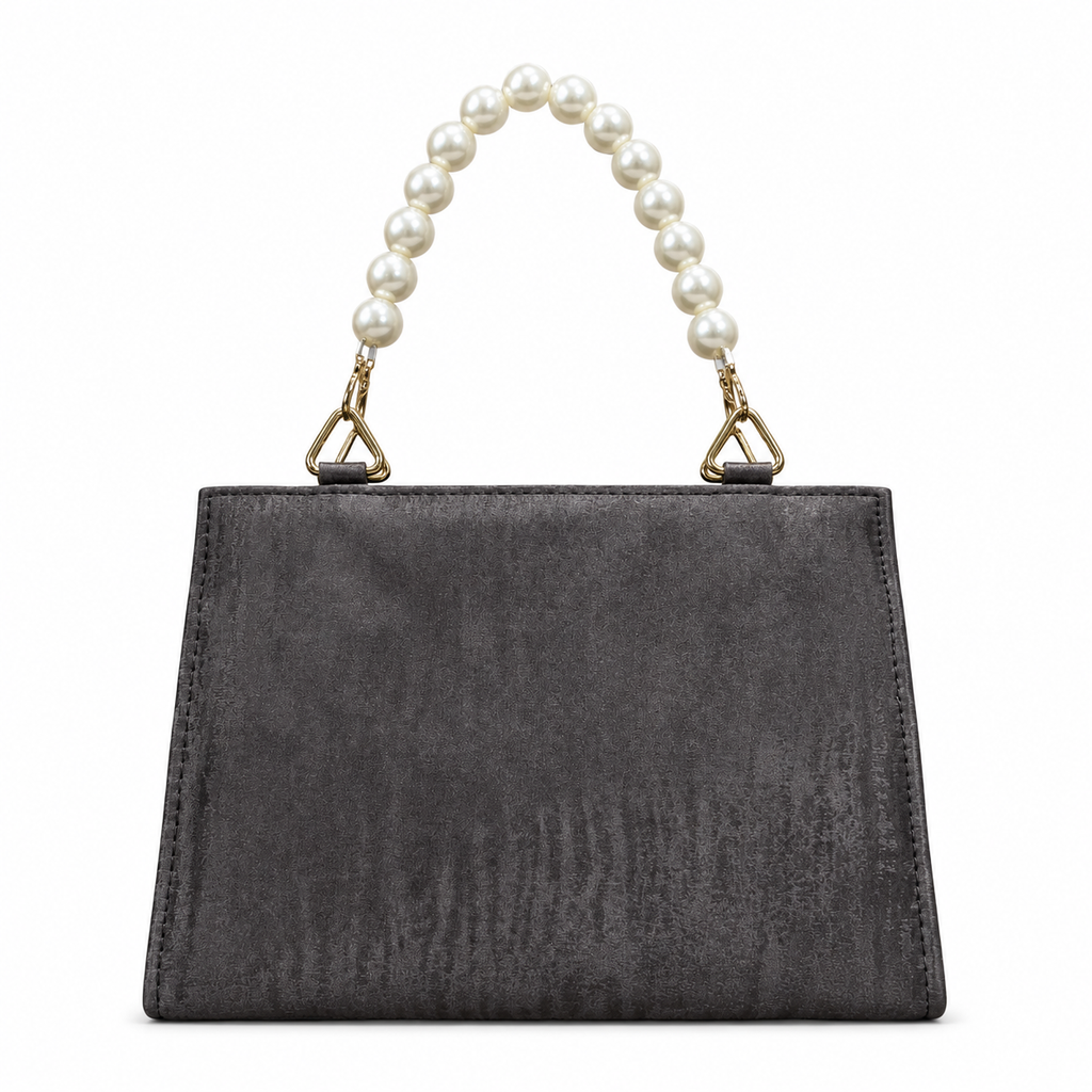 Pearl-Beaded Top-Handle Handbag