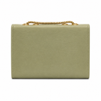 Diagonal-Bar Chain Flap Shoulder Bag