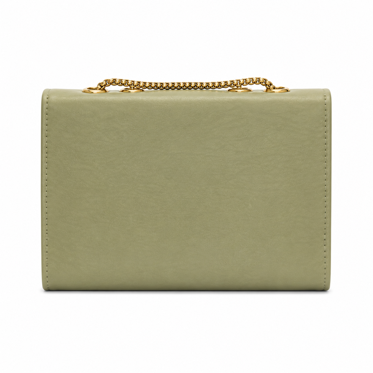Diagonal-Bar Chain Flap Shoulder Bag