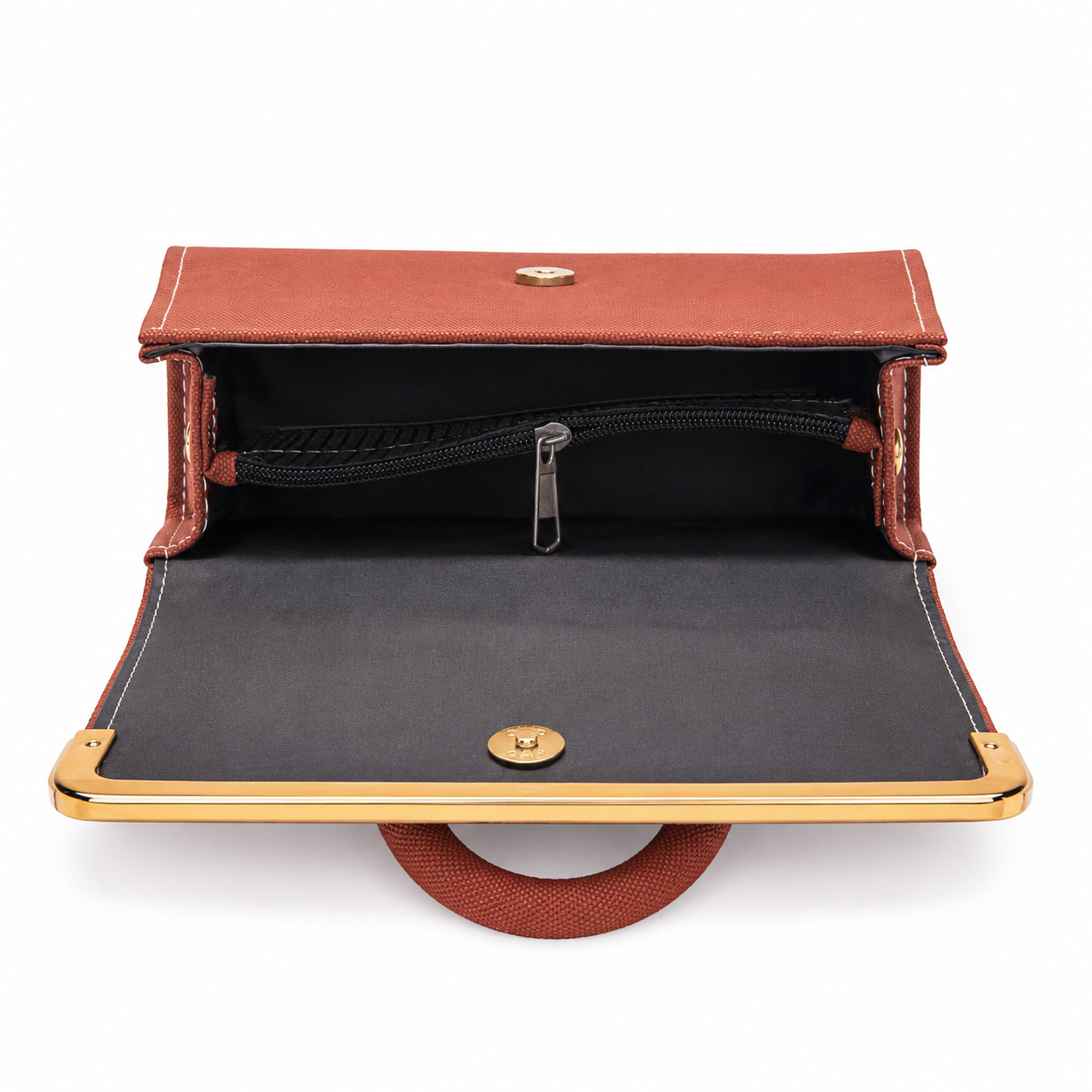 Structured Top-Handle Flap Bag with Chain Strap