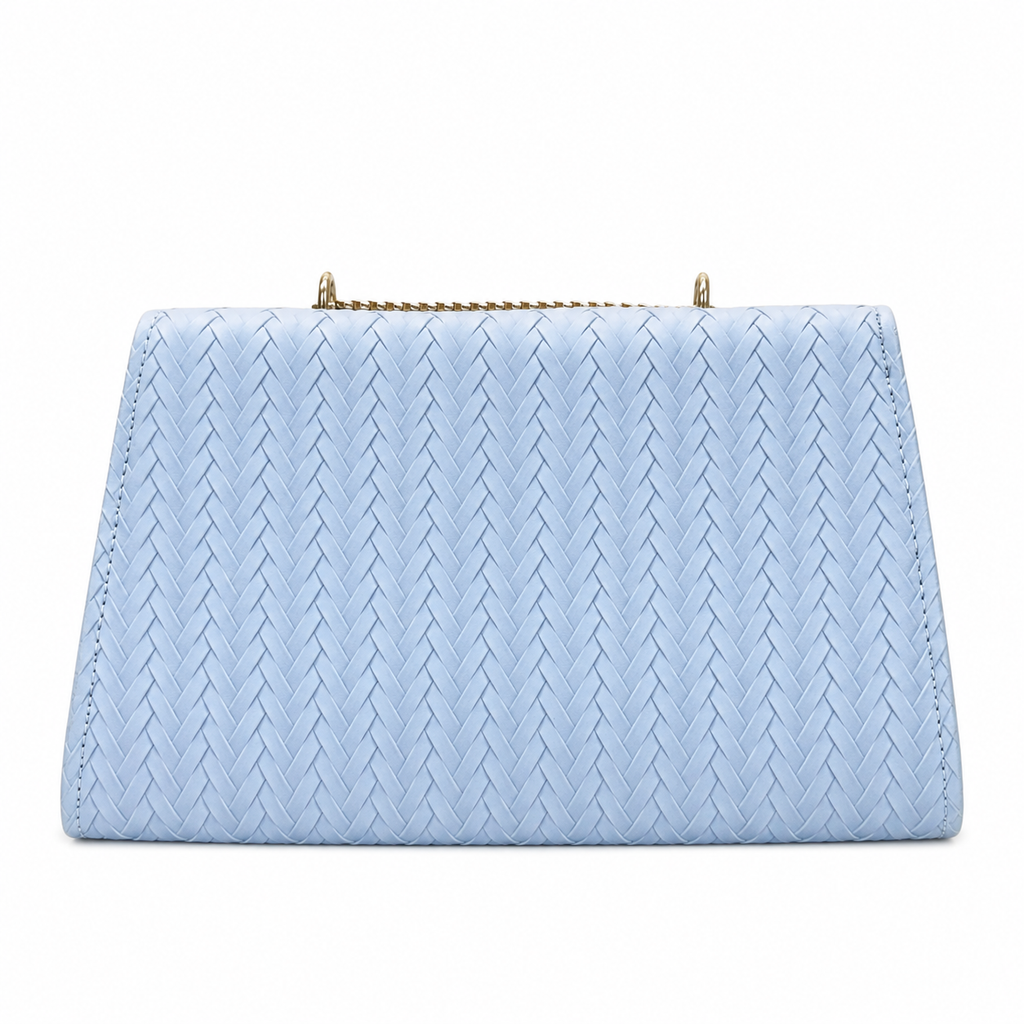 Chevron Embossed Chain Shoulder Bag