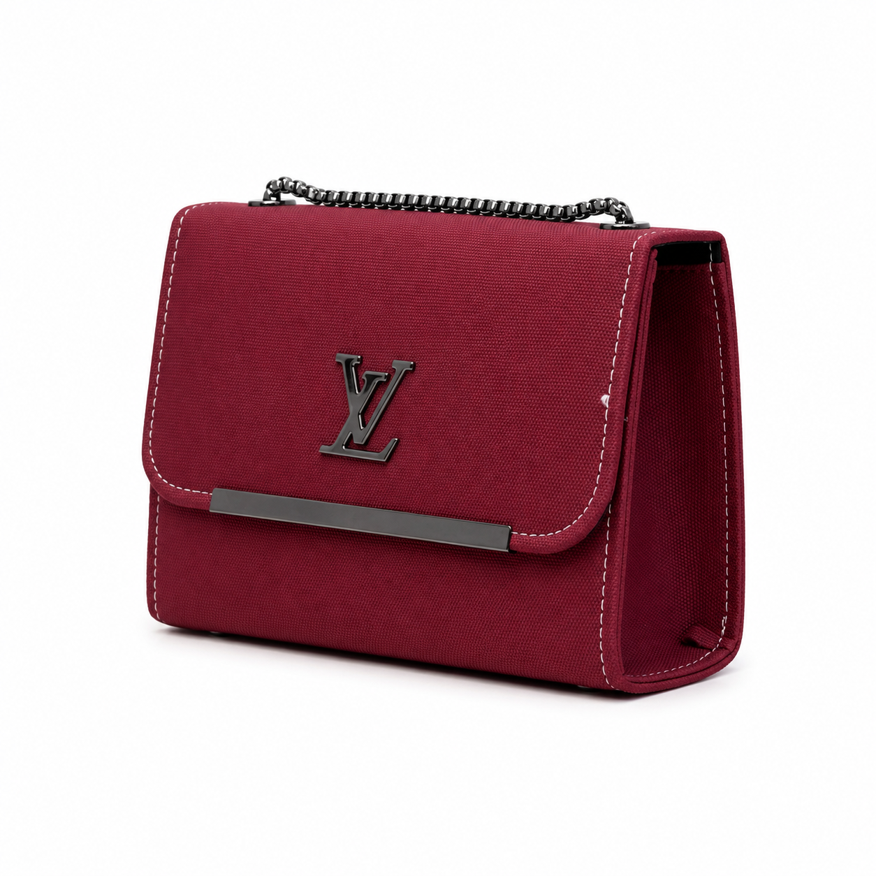 Textured Flap Chain Shoulder Bag