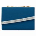 Crystal-Detail Envelope Chain Shoulder Bag