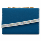Crystal-Detail Envelope Chain Shoulder Bag