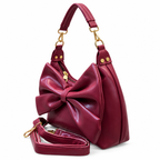 Bow Detail Hobo Shoulder Bag