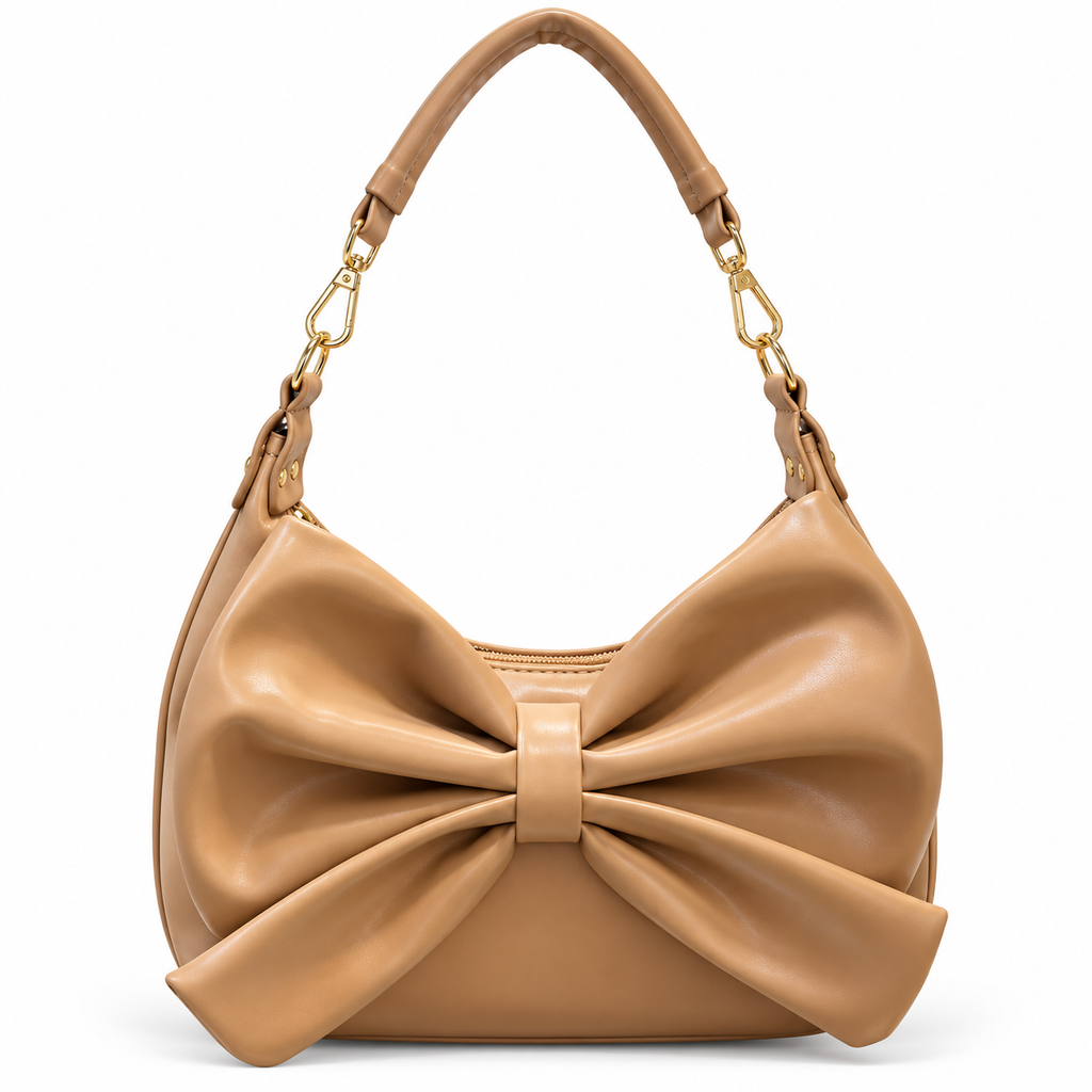 Bow Detail Hobo Shoulder Bag