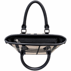 Plaid Print Top Handle Bag