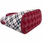 Plaid Print Top Handle Bag