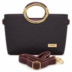 Textured Ring Handle Handbag