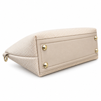 Textured Ring Handle Handbag