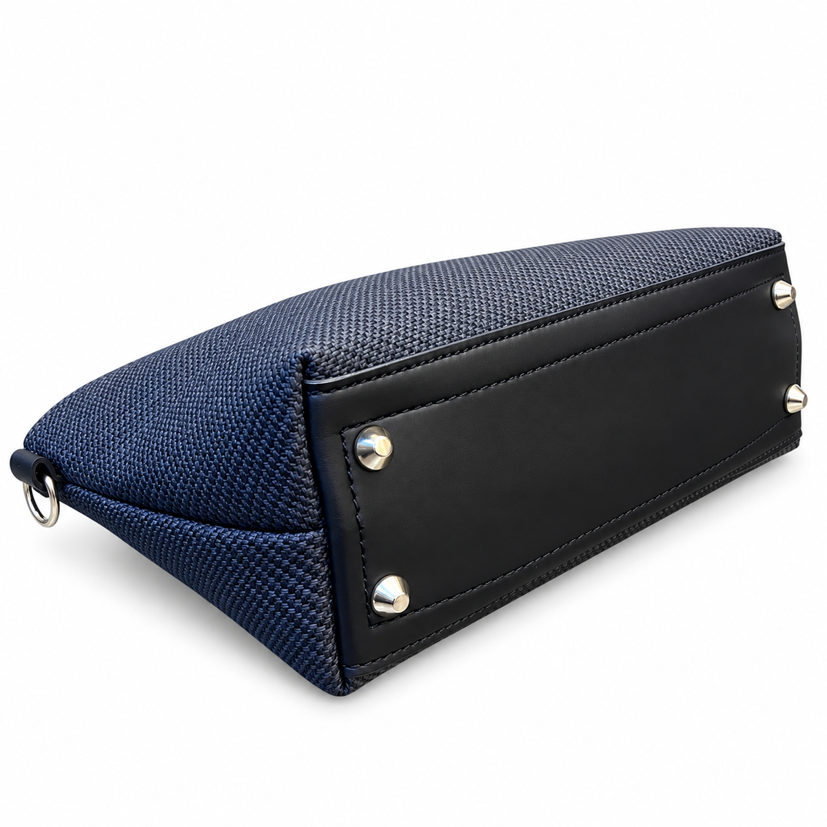 Textured Ring Handle Handbag