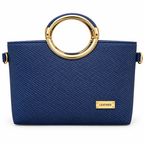 Textured Ring Handle Handbag