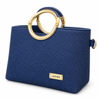Textured Ring Handle Handbag