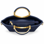 Textured Ring Handle Handbag
