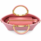 Textured Ring Handle Handbag