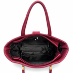 Structured Textured Tote Bag with Buckle Detail