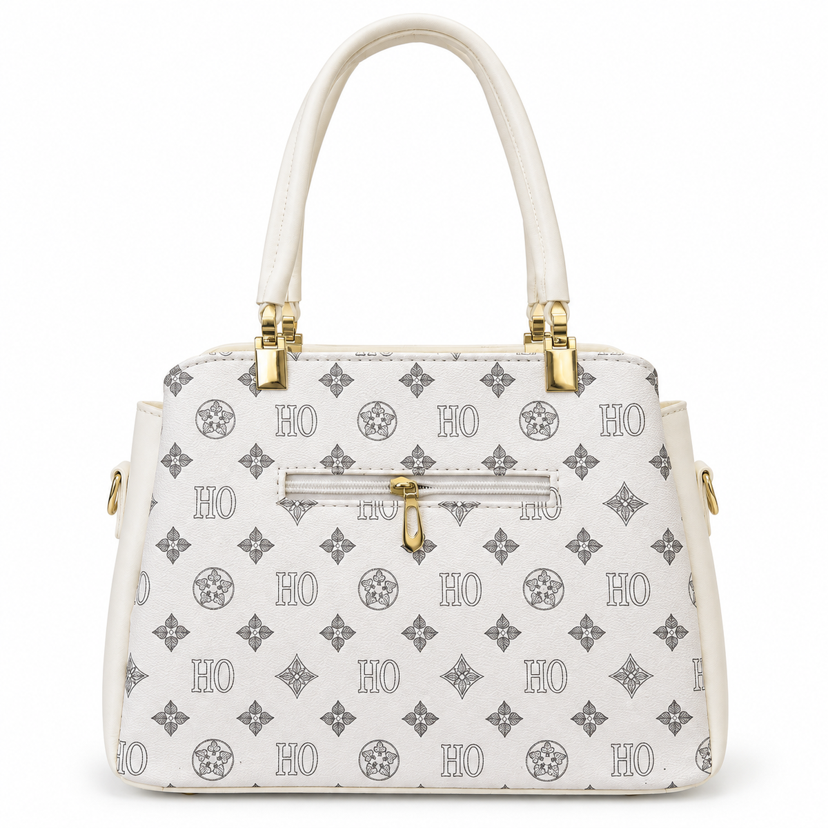 All-Over Patterned Structured Handbag