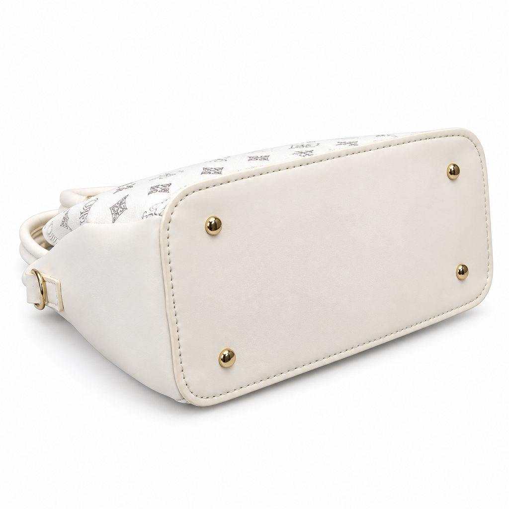All-Over Patterned Structured Handbag