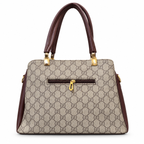 All-Over Patterned Structured Handbag