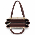 All-Over Patterned Structured Handbag