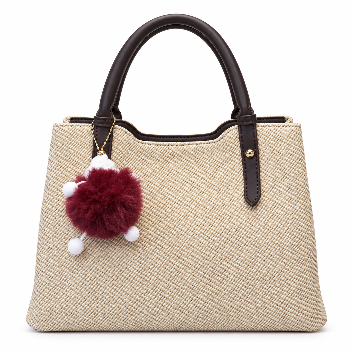 Textured Woven handBag with Shoulder Strap