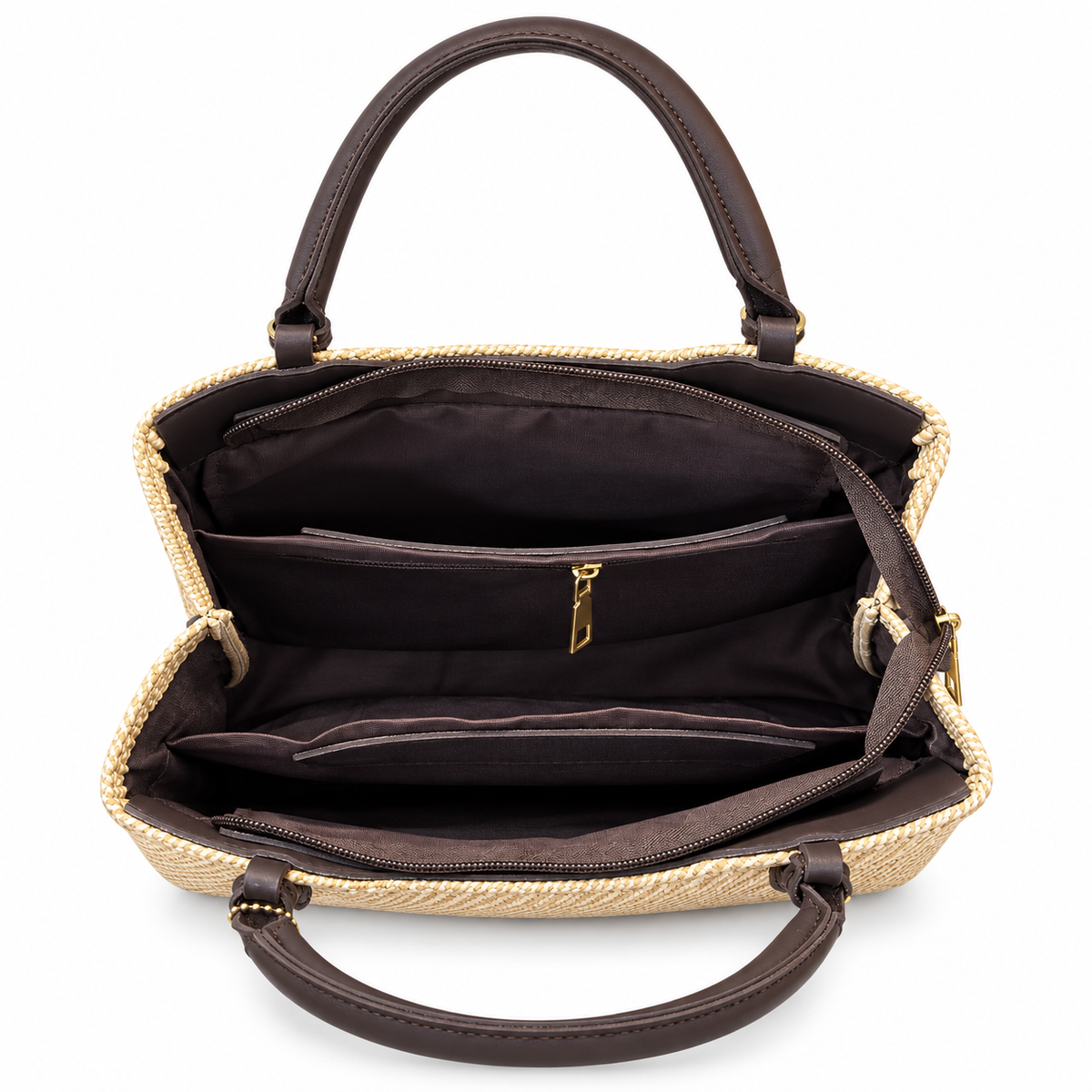 Textured Woven handBag with Shoulder Strap