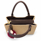 Textured Woven handBag with Shoulder Strap