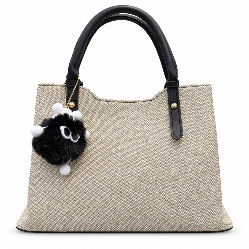 Textured Woven handBag with Shoulder Strap
