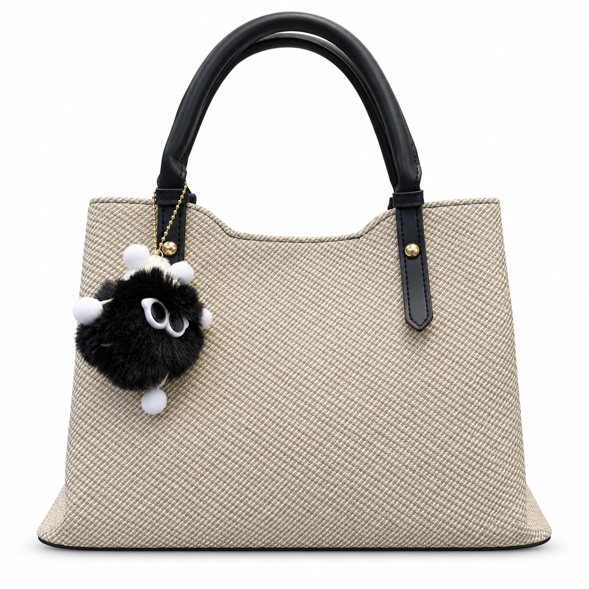 Textured Woven handBag with Shoulder Strap