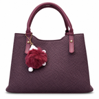 Textured Woven handBag with Shoulder Strap