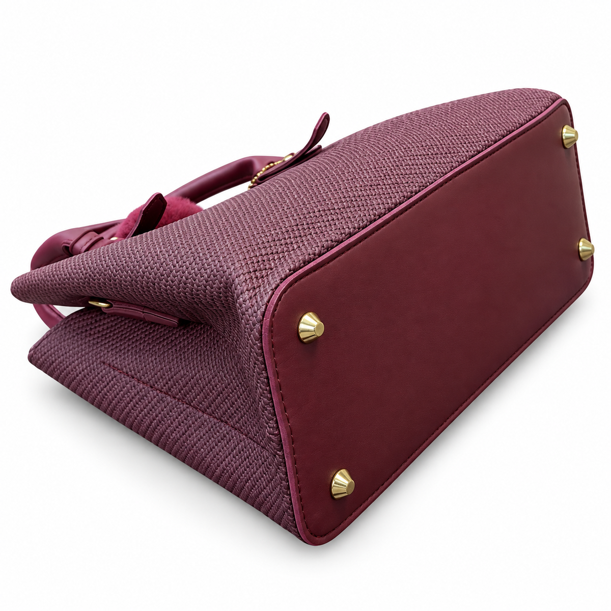 Textured Woven handBag with Shoulder Strap
