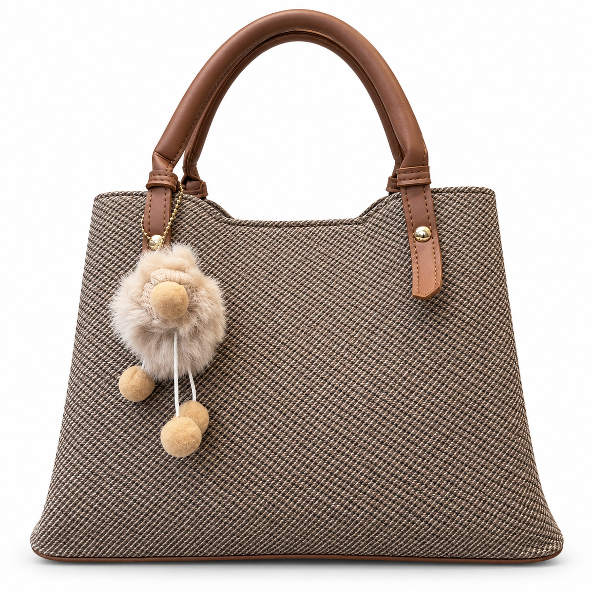 Textured Woven handBag with Shoulder Strap