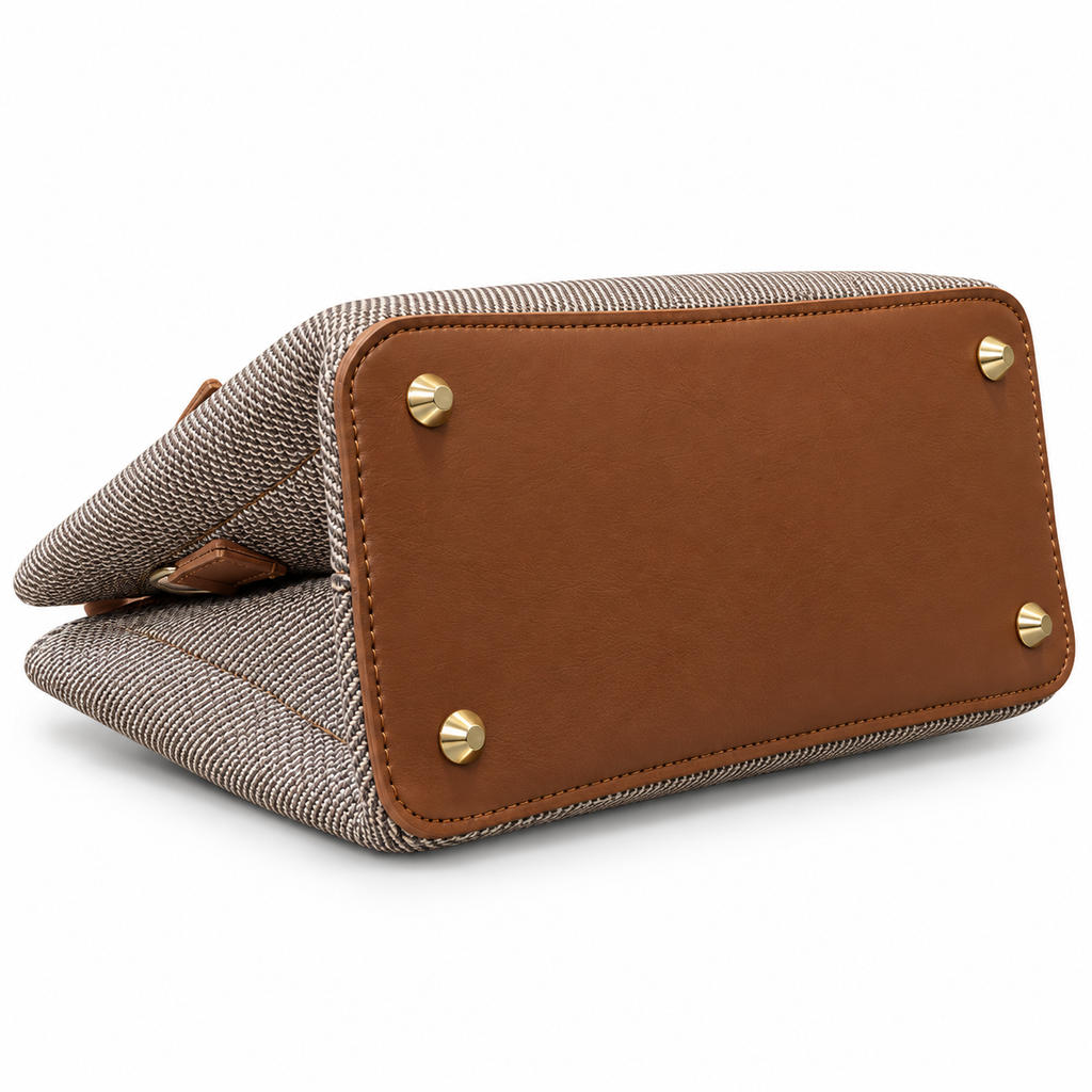 Textured Woven handBag with Shoulder Strap