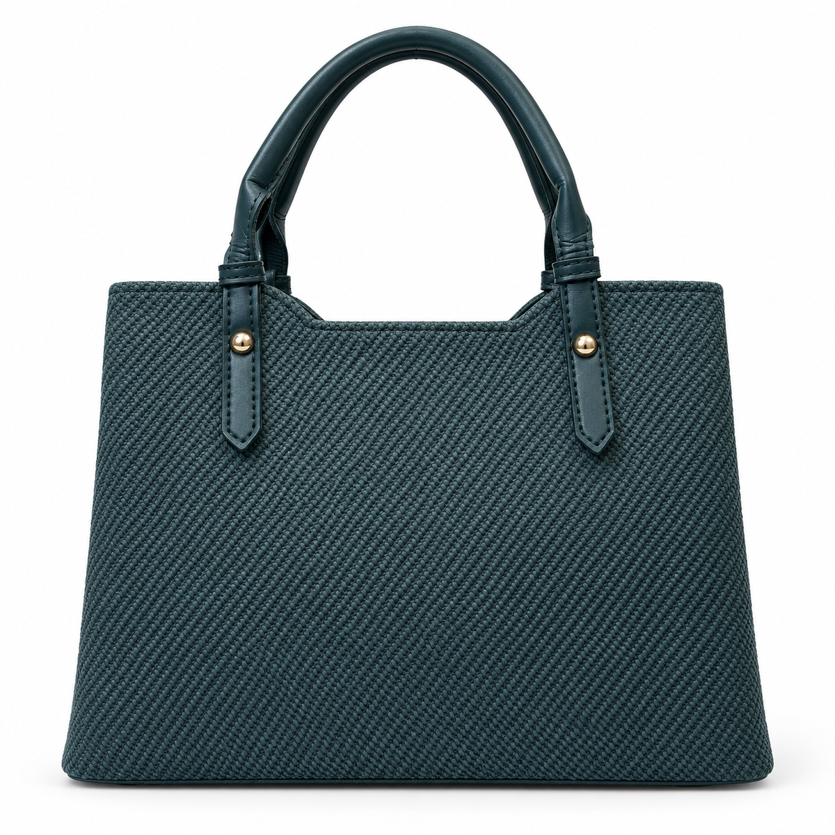 Textured Woven handBag with Shoulder Strap