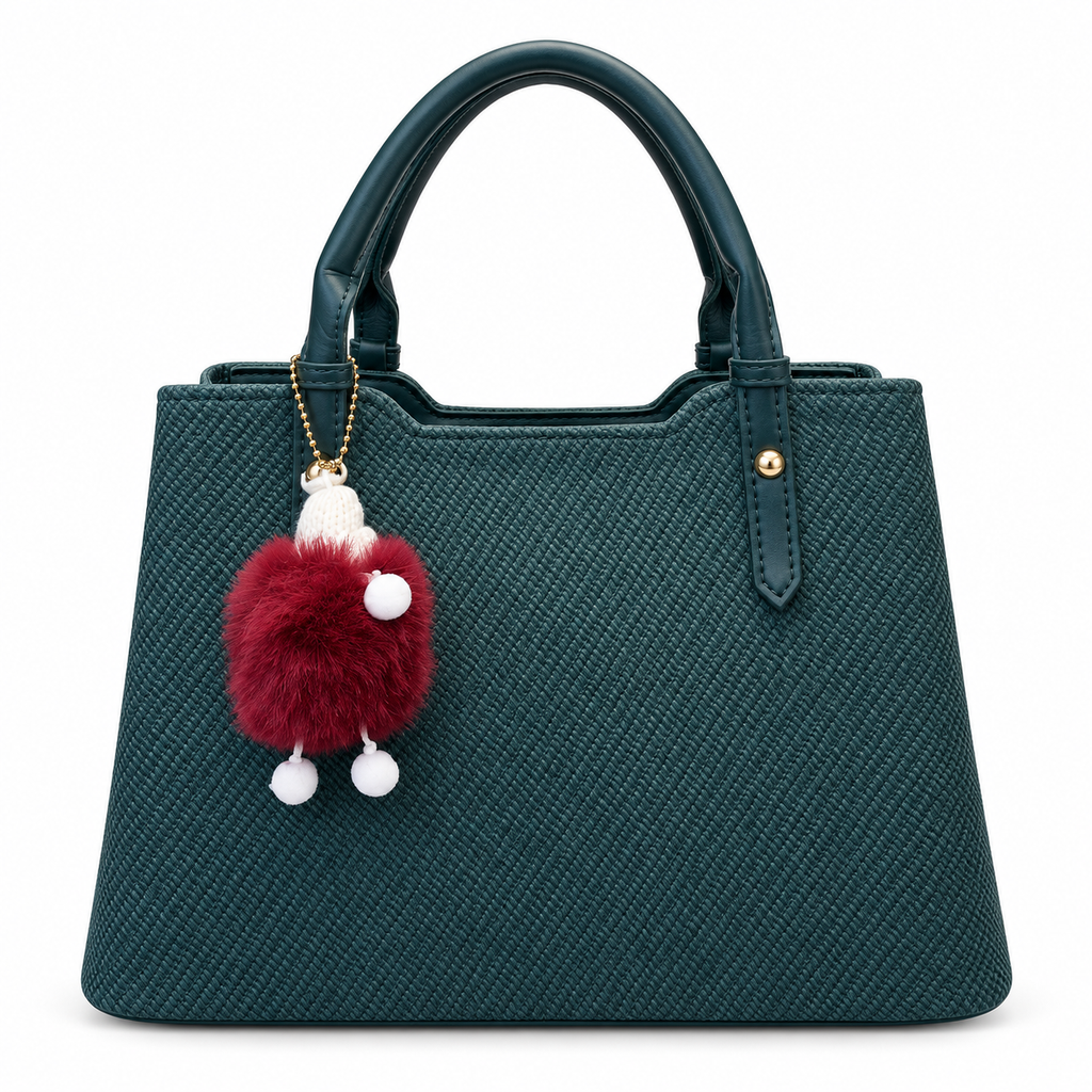 Textured Woven handBag with Shoulder Strap