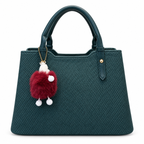 Textured Woven handBag with Shoulder Strap