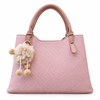 Textured Woven handBag with Shoulder Strap