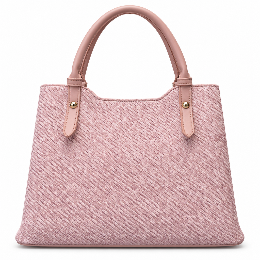 Textured Woven handBag with Shoulder Strap