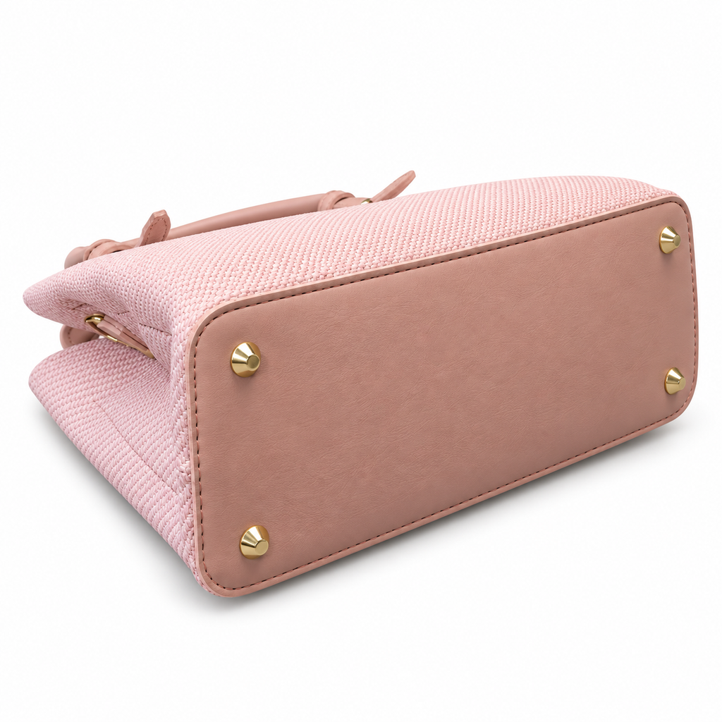 Textured Woven handBag with Shoulder Strap