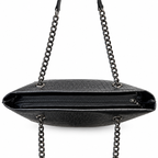 Croc-Embossed Chain Shoulder Tote Bag