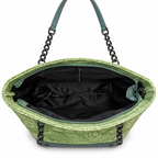 Check Pattern Chain Handle Tote Shoulder Bag