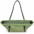 Fish Embossed Chain Shoulder Tote Bag